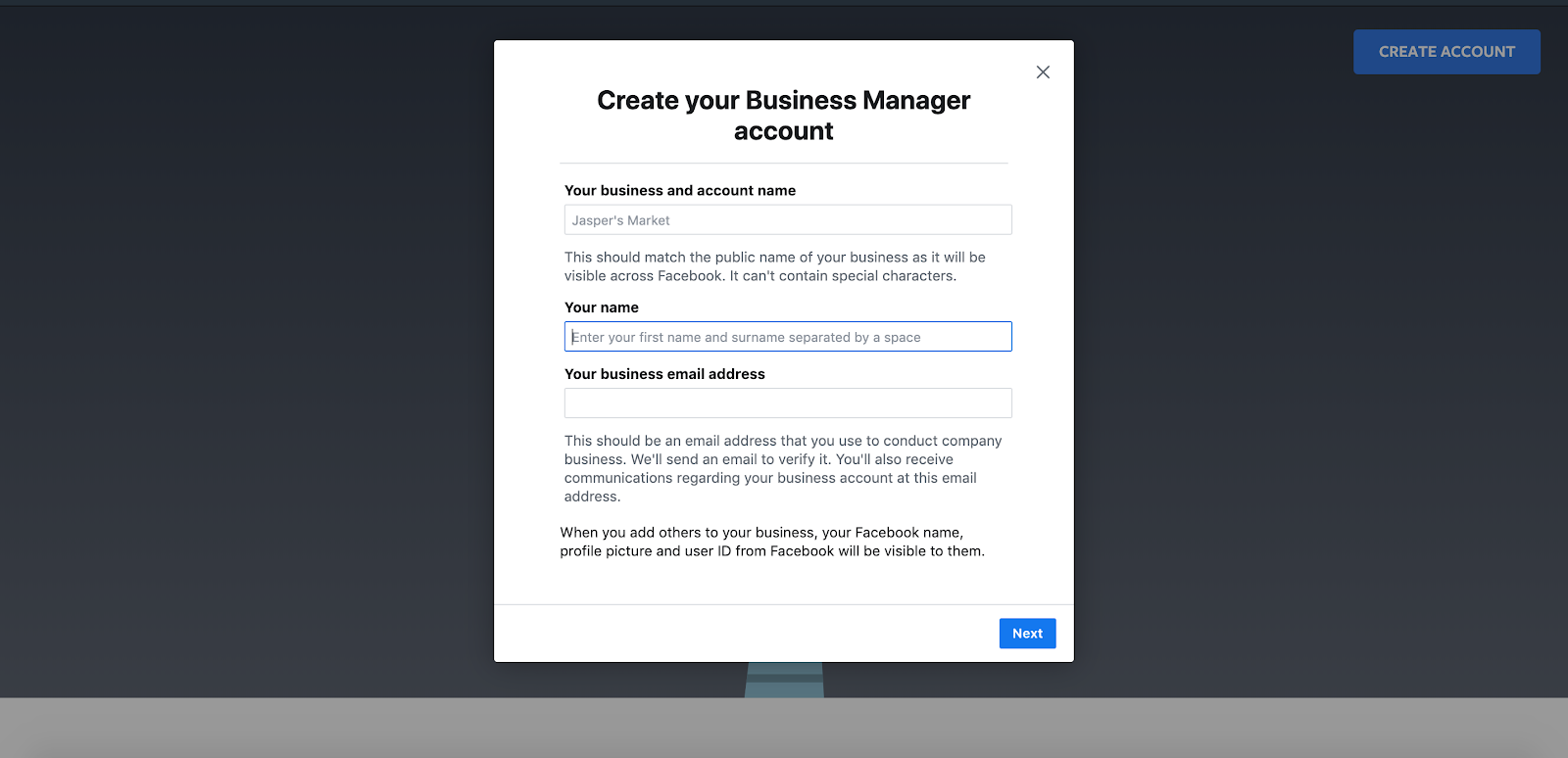 How create Influencer's Business Manager account for Whitelisting